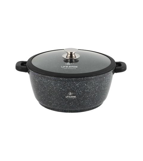 Cooking Pot with Silicone Glass Lid for Steam Ventilated Cooking